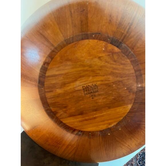 Vintage DANSK JHQ 16" Staved Teak Wood Salad Bowl MCM Jens Quistgaard Denmark - Picture 4 of 5
